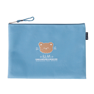 洪星帆布可爱卡通文件袋