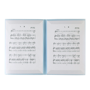 钢琴谱夹子展开式可修改乐谱夹折叠不反光可标注修改写吉他古筝音乐谱夹子五线谱黑色A4曲谱夹声乐歌谱四折本
