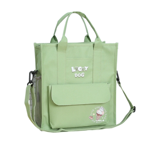 多功能手提袋拎书袋小学生斜跨单肩补习袋儿童补课包大容量卡通可爱帆布防水文件收纳袋课本作业资料袋功课袋