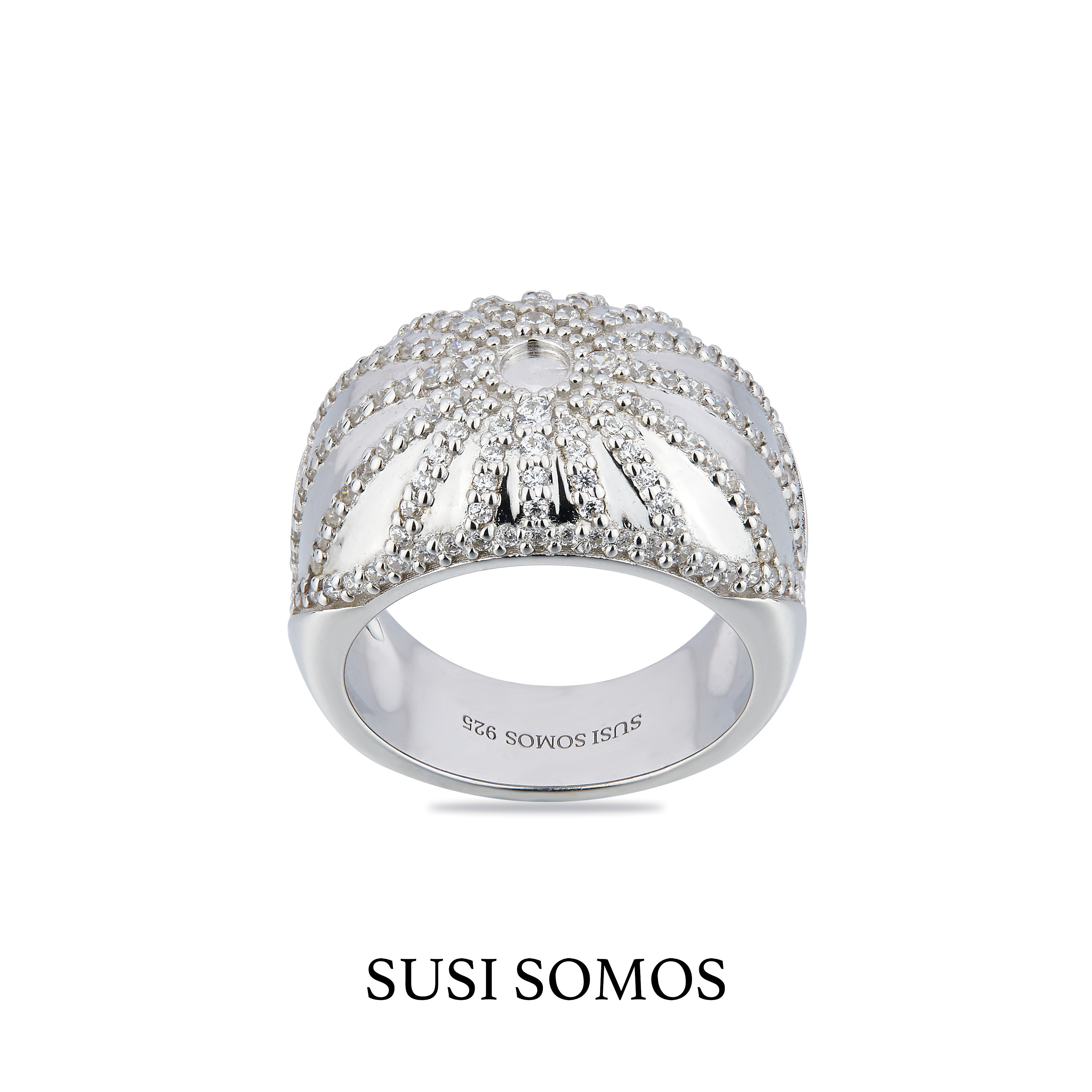 SUSISOMOS银镀金复古时髦戒指