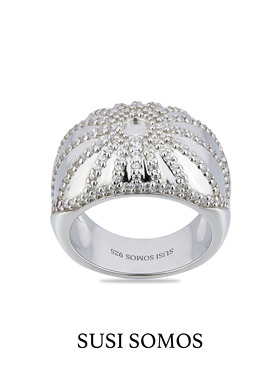 SUSISOMOS银镀金复古时髦戒指