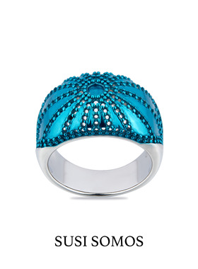 susisomos男士戒指个性齐马蓝