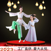 民族舞蹈服装 古典舞演出服女新款 落花水袖 飘逸成人中国风现代舞台