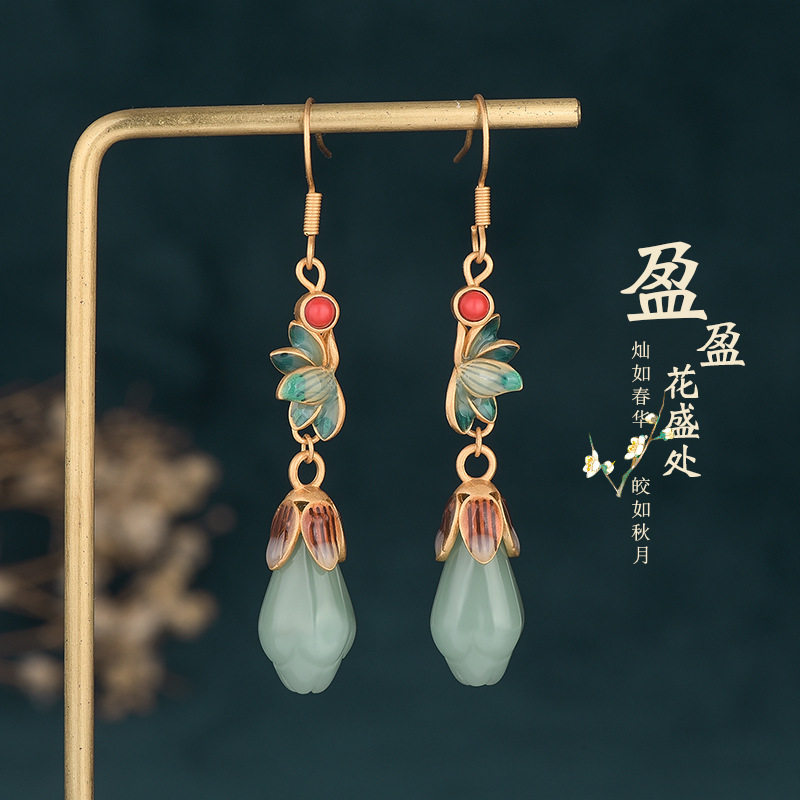 古风配马面裙的耳环中国风耳坠