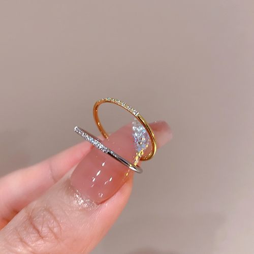 极细！8粒钻超闪半排钻戒指