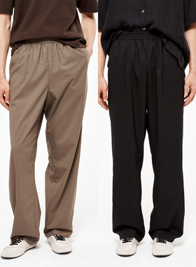 WHIMIN 19.5um轻量羊毛混纺通勤休闲裤易打理直筒长裤 男女同款