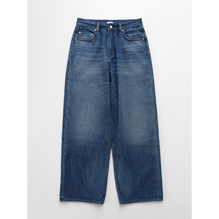 WHIMIN 日本COLLECT复古60s水洗宽松阔腿牛仔裤男女同款