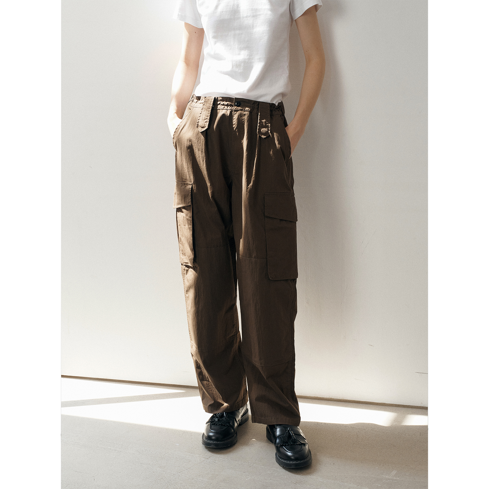 WHIMIN轻薄易打理多口袋工装长裤