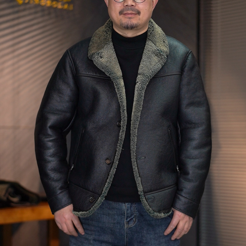 皮毛一体小西服男冬季新款系扣休闲时尚保暖复古绵羊皮外套,男装,皮草,淘宝优惠券,粉丝福利购,淘宝优惠卷