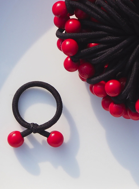 儿童小皮筋宝宝不伤发头绳女孩小号黑色发圈扎辫子红豆无痕高弹力