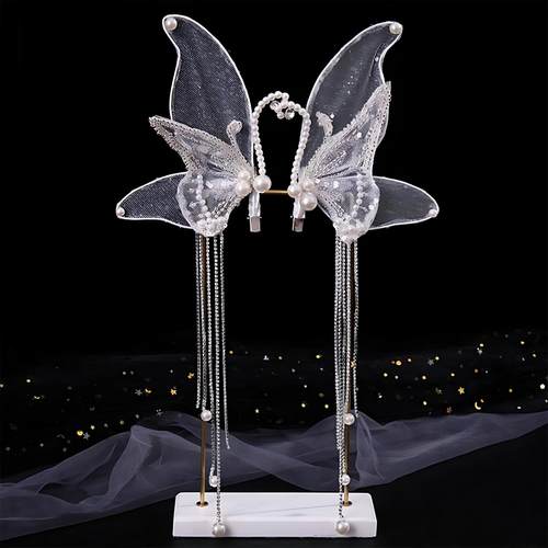 李一桐同款精灵翅膀流苏发饰头饰