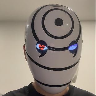 面具宇智波带土斑阿飞写轮眼白面具全脸角色扮演火影忍者动漫cos