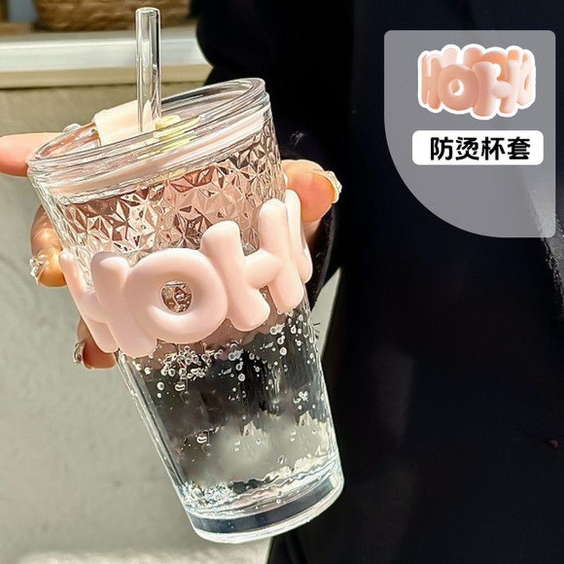 玻璃水杯女款防烫高颜值耐热透明