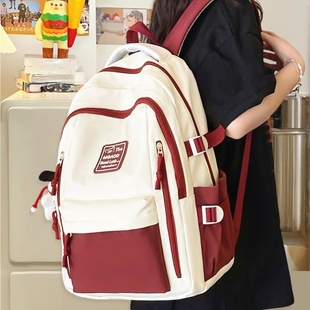 初中生书包超轻便男款大学生护脊减负双肩包高中生书包女大容量结实耐用高颜值防水耐脏2025新款专用双肩背