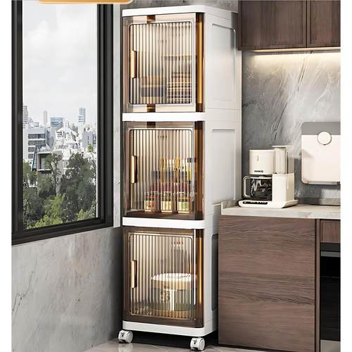 25-35宽透明塑料夹缝收纳柜储物