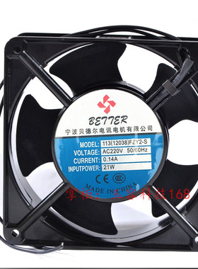 宁波贝德尔113FZY2-S 220V小型风机JF12038 21W 0.14A 交流风扇