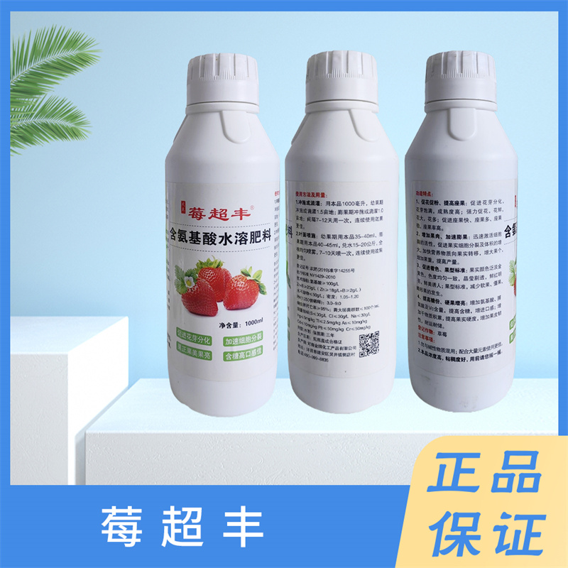 莓超丰草莓专用促进花芽分化矫正畸形果促进果实甜度氨基酸水溶肥