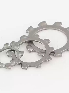 304/碳钢蓝白锌不锈钢GB862.1外齿形防滑垫圈DIN6797A锁紧垫片