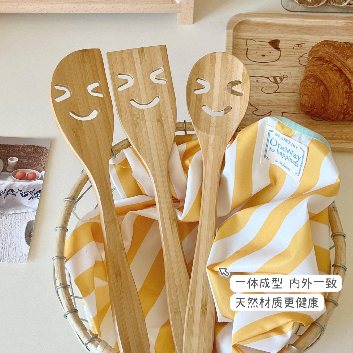 木质锅铲耐高温不伤锅炒菜铲子