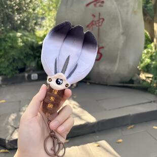 包包挂件借东风羽扇诸葛羽扇毛绒公仔学生考试好运来包包小挂件