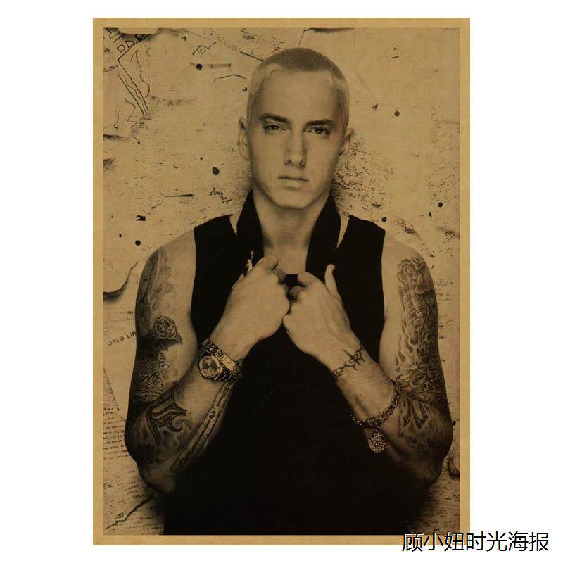 痞子阿姆 艾米纳姆 画报 牛皮纸复古装饰画 怀旧海报 寝室宿舍画