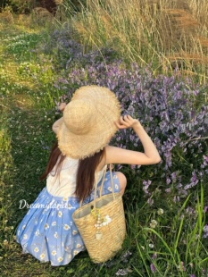 现货25春夏清新小雏菊印花半身裙韩系显瘦碎花短裙子女