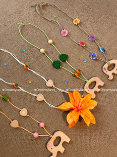 彩色编织度假个性长项链叠戴配饰集合