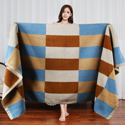 格子纯棉男女柔软加厚吸水