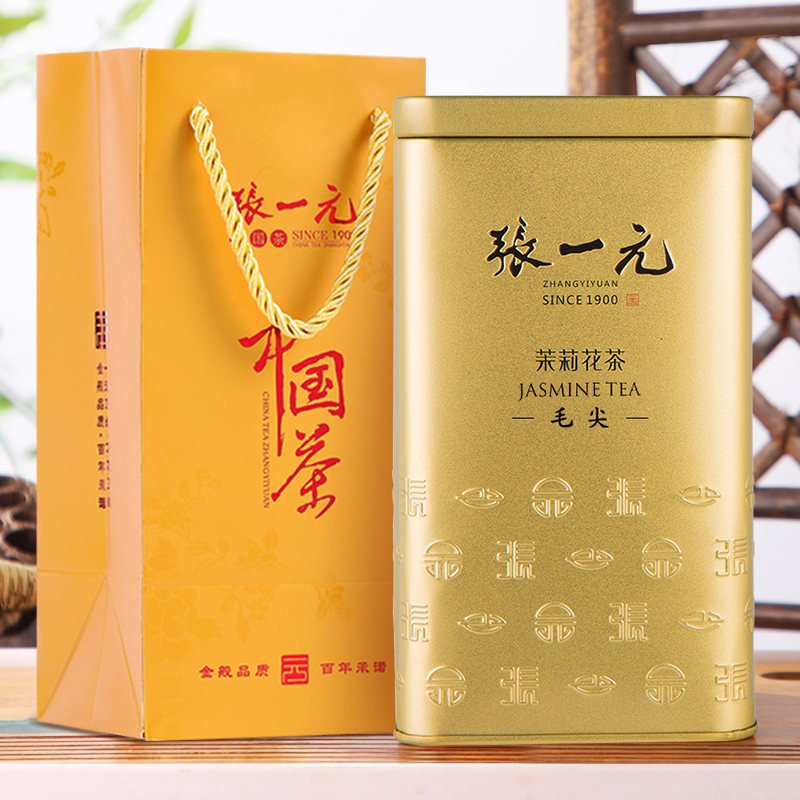 张一元特种八窨茉莉毛尖200g罐装