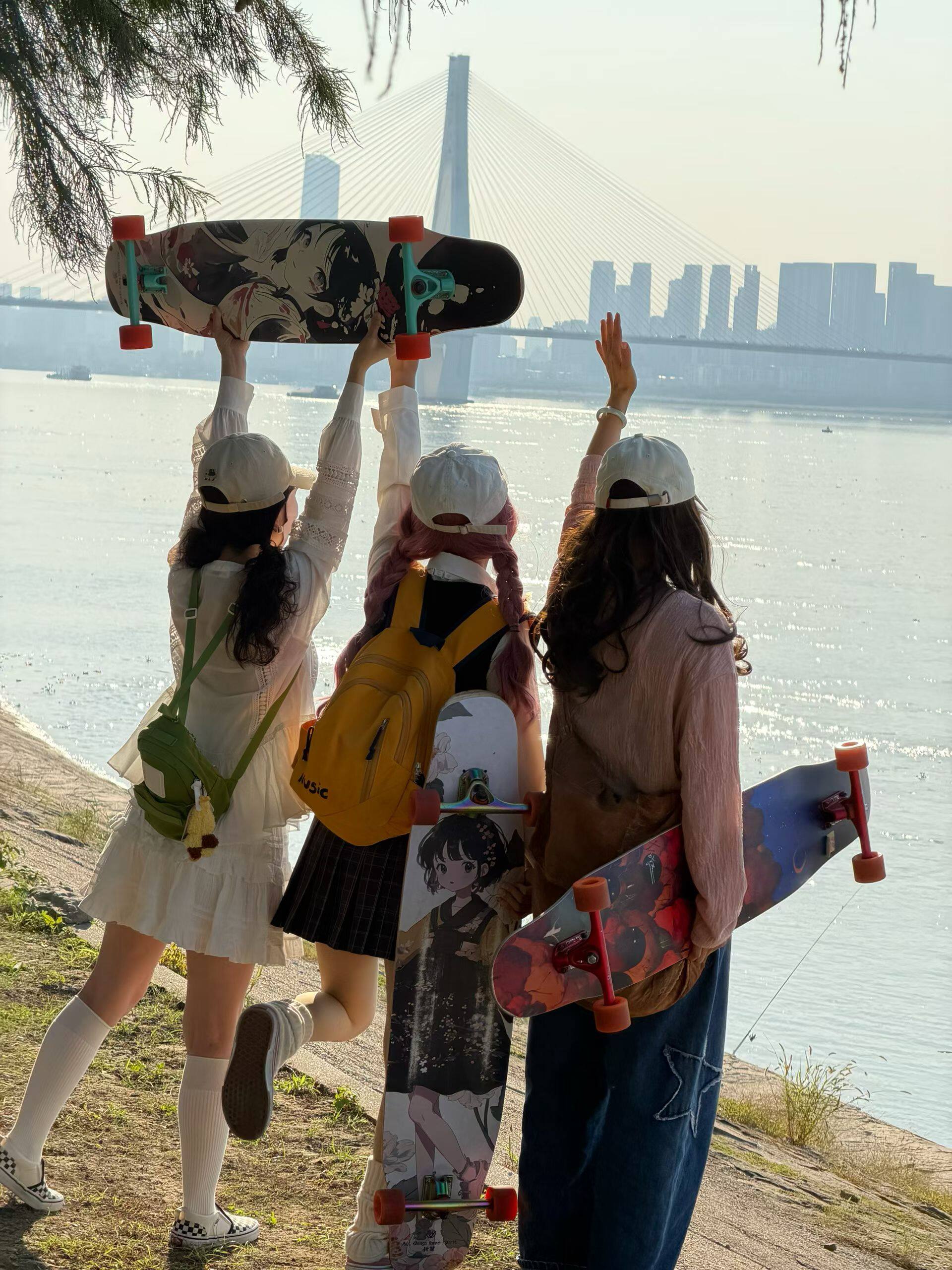 战翼长板EVO圣兔雨墨舞板女滑板