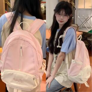 初一女生书包高颜值ins小众初中生女韩系甜美少女外出旅行双肩包