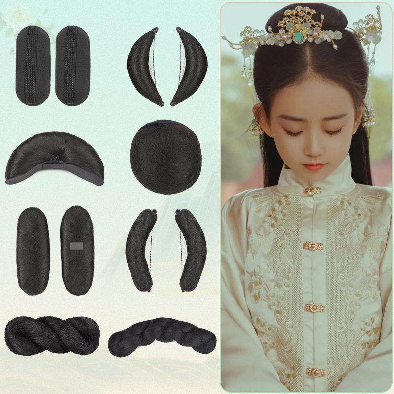 古风汉服儿可童款头饰假发包垫发古装爱蝴蝶结演出造型套装软发包,童装/婴儿装/亲子装,假发,淘宝优惠券,粉丝福利购,淘宝优惠卷