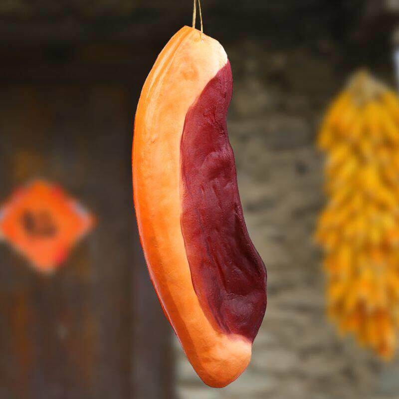 仿真腊肉模型假品道具猪肉片橱柜装饰农家乐挂件食大肉块