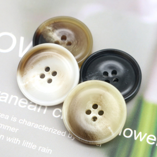 树脂纽扣风衣女外套高端西装 衣服大衣睡衣配件扣子大全大黑色钮扣
