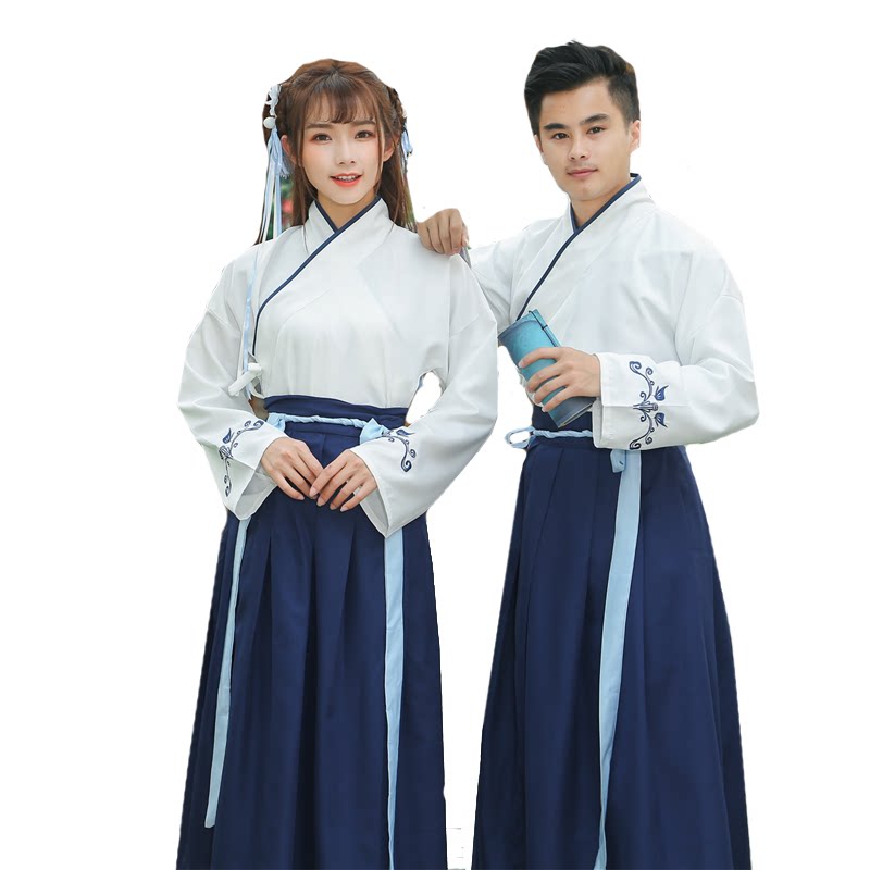 古装汉服学生班服套装女中国风改良汉元素古风男武侠毕业照演出服