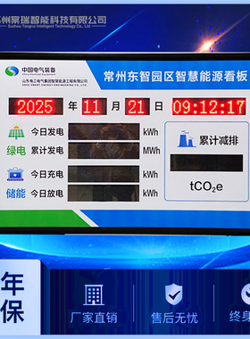 定制发电量节能减排电子看板支持RS485通讯数码LED显示屏厂家直销