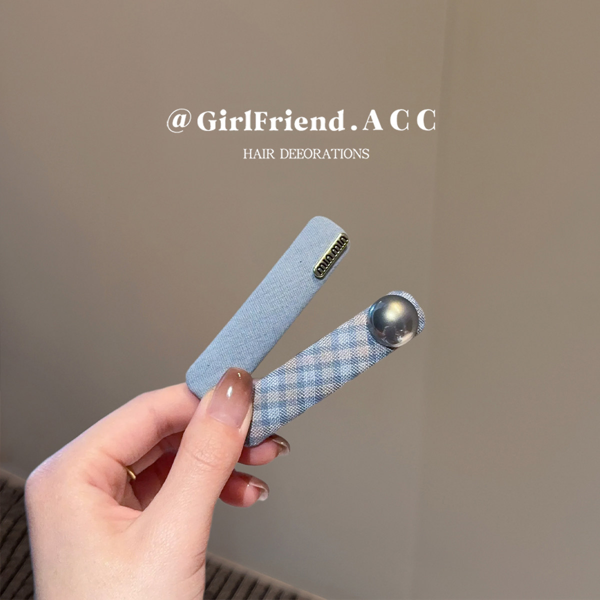 小众复古布艺格子发夹女侧边小众简约可爱刘海夹前额发卡头饰发饰,饰品/流行首饰/时尚饰品新,发饰,淘宝优惠券,粉丝福利购,淘宝优惠卷