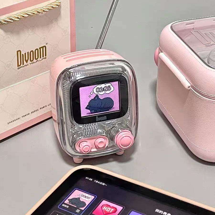 Divoom点音小电视2迷你桌面收音机蓝牙音箱送闺蜜生日礼物女生