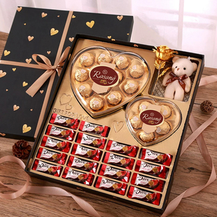 德芙巧克力礼盒装 送女友老婆儿童心形零食生日糖果年货节表白礼物