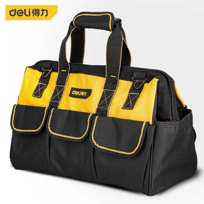 得力工具包结实耐用木电工帆布工具袋便携式多功能维修五金收纳包,五金/工具,工具包,淘宝优惠券,粉丝福利购,淘宝优惠卷