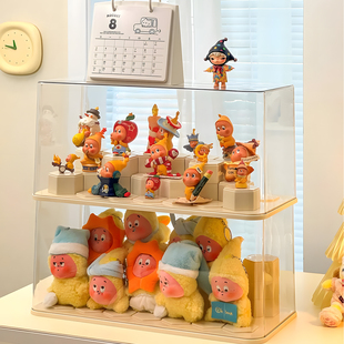 盲盒收纳展示架透明防尘亚克力手办积木展柜泡泡玛特星星人展示盒