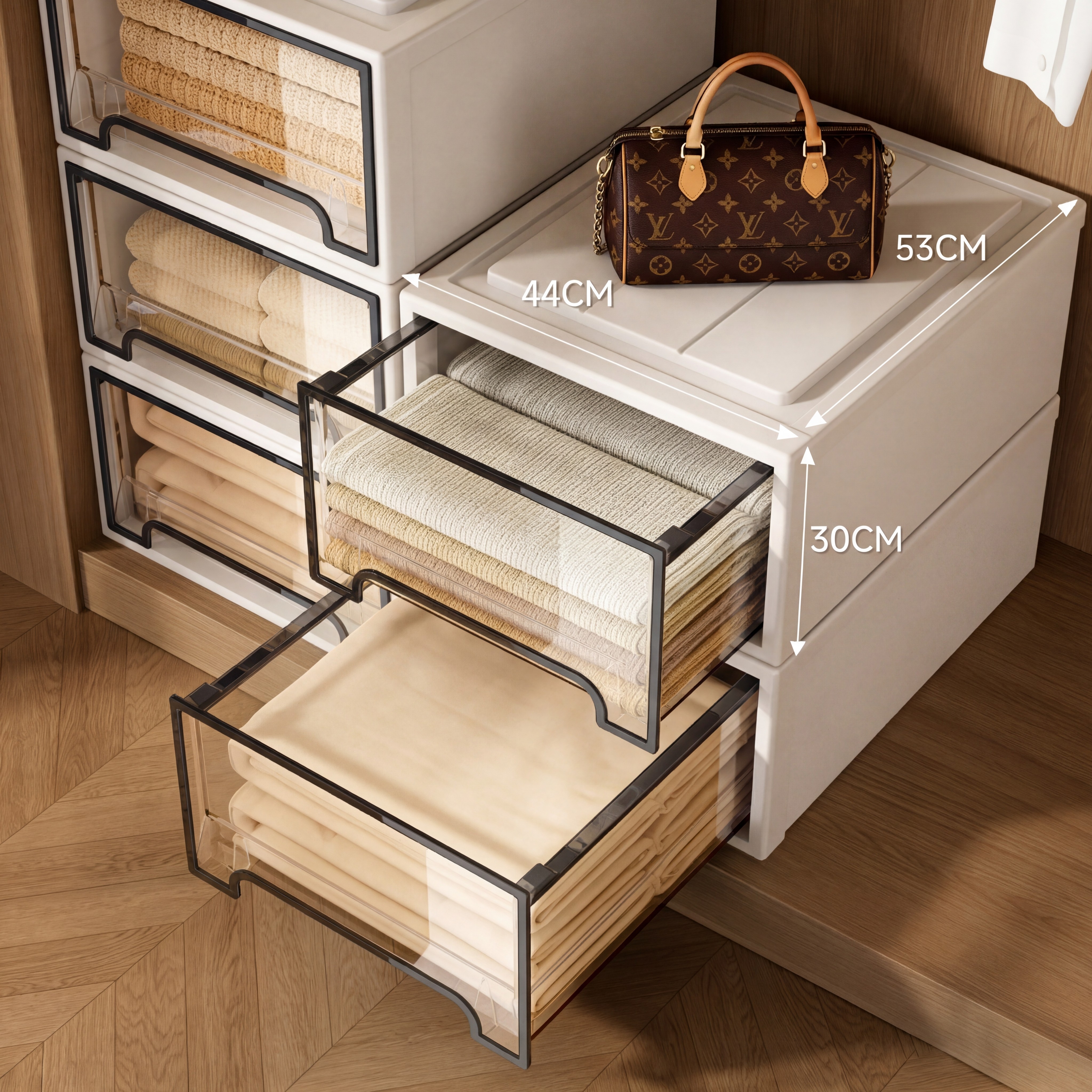 日本抽屉式收纳箱2026新款衣服裤子整理箱透明盒储物衣柜分层神器,收纳整理,收纳箱,淘宝优惠券,粉丝福利购,淘宝优惠卷