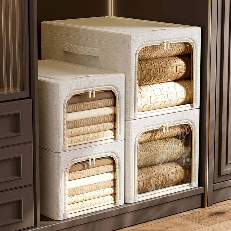 布艺收纳箱衣柜衣物家用储物裤子折叠内衣整理盒分层衣服分格神器,收纳整理,收纳箱,淘宝优惠券,粉丝福利购,淘宝优惠卷
