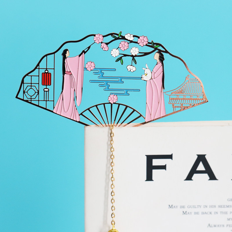 丽人行时代逆行者书签古典中国风流苏镀金创意文创设计企业定制小清新