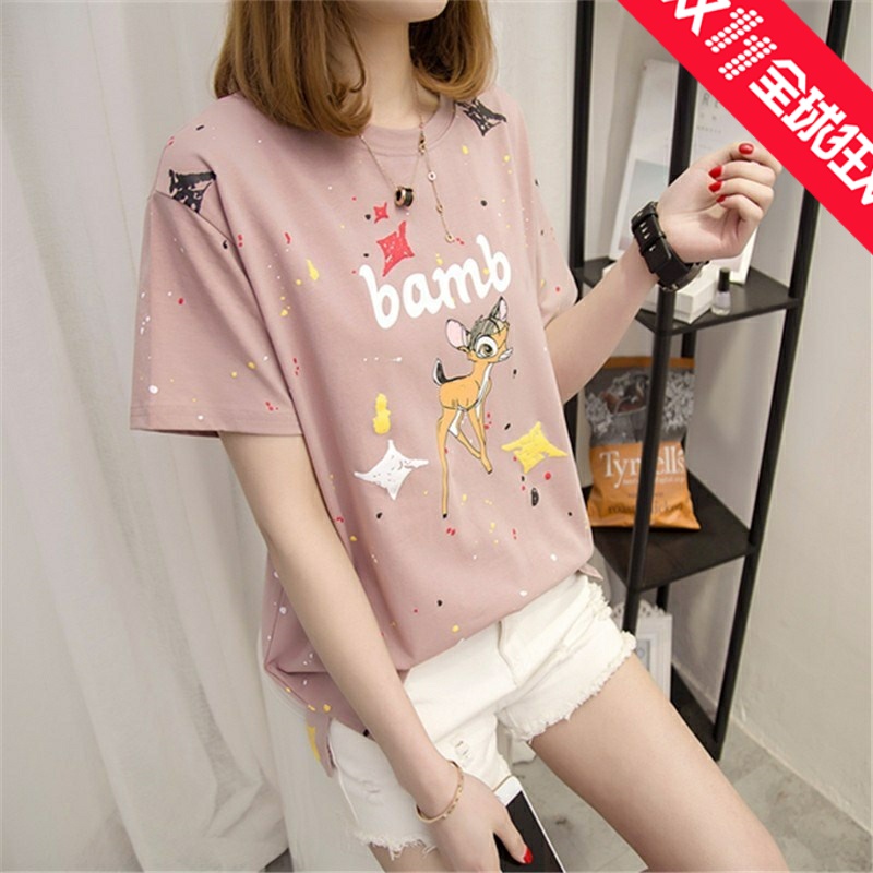 2020春夏装新款IEF爱依服爱衣服邻家女孩女装唐t狮上衣风花上衣。