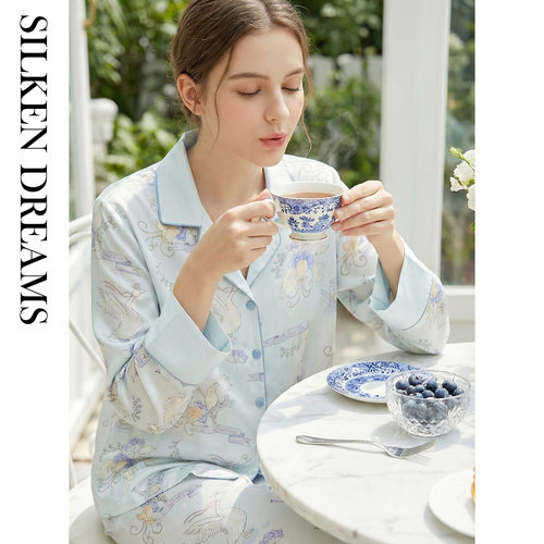 【浮夏｜天鹅誓约】春秋时尚可外穿薄款睡衣家居服长袖