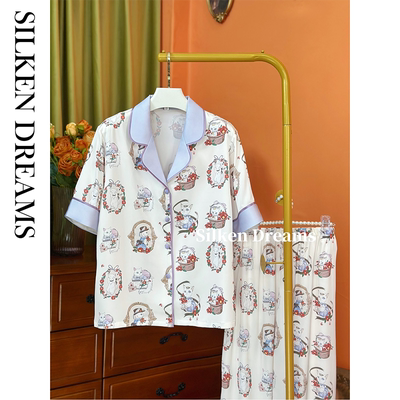 【紫罗兰｜永恒花园】夏季优雅休闲可外穿短袖睡衣家居服套装6