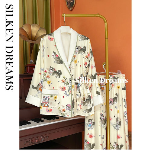 【猫檐岛下｜朝花夕拾】冬季可爱潮流厚款睡衣家居服套装