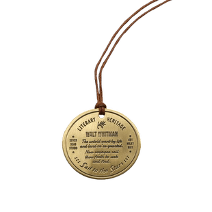 黄铜纪念牌 惠特曼｜草叶集｜黄铜挂饰金属书签｜生日礼物手帐作家周边纪念品｜上海译文出版社七海制造局七海之星