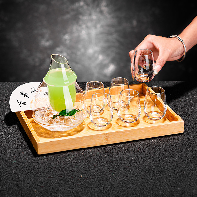 国风冰酒壶冷萃壶小酒杯组合套装